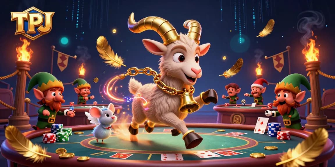 TPJ casino scene showcasing a lively poker game with dynamic characters and elements.