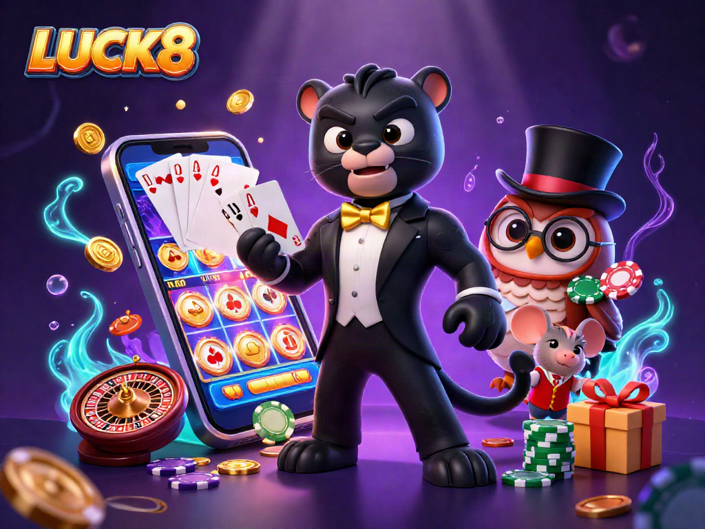 LUCK8 mang đến trải nghiệm chơi game thú vị với các nhân vật độc đáo trong sòng bạc.