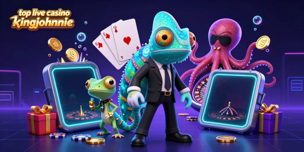 Engage with the top live casino kingjohnnie featuring a 3D vibrant scene of live dealer games.