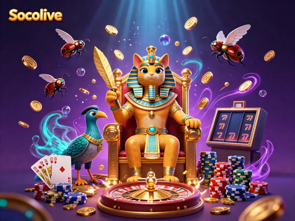 Socolive enhances your gaming experience with engaging characters, vivid casino elements, and thrilling action.