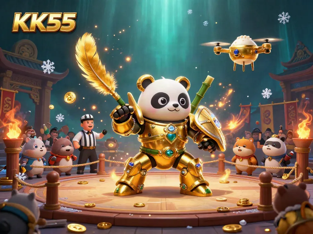 Experience thrilling action at KK55 with a dynamic casino-themed showdown featuring vibrant characters and detailed elements.