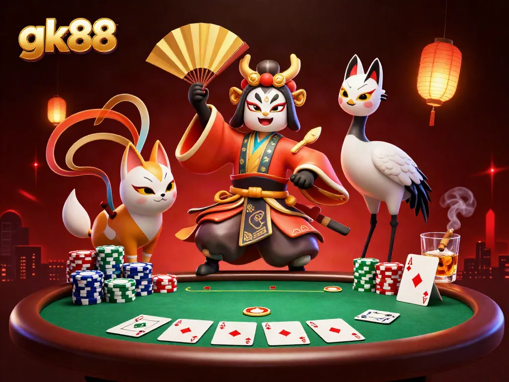 Experience the excitement of gk88 with a vibrant casino scene showcasing dynamic characters and gaming elements.