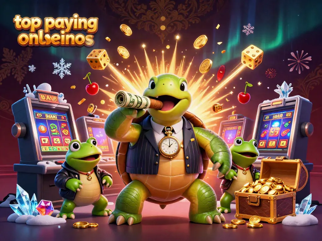 Experience the thrill of top paying online casinos with colorful slot machines and action-packed characters.