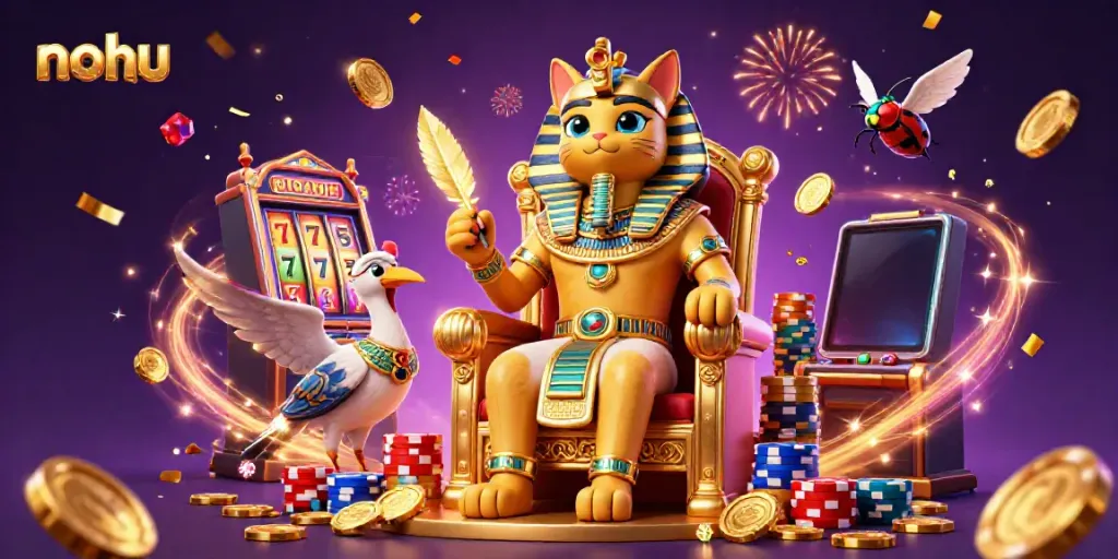Experience nohu's rich casino atmosphere with magical characters, shimmering coins, and thrilling game elements.
