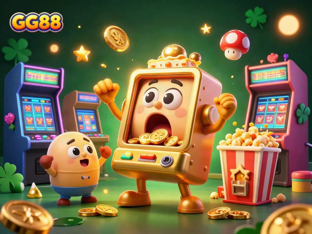 Celebrate your wins at GG88 with a vibrant scene showcasing jackpot excitement and fun gaming action.
